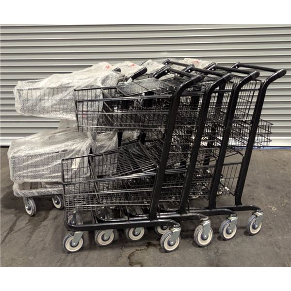Black Shopping Trolley - Lot of 9