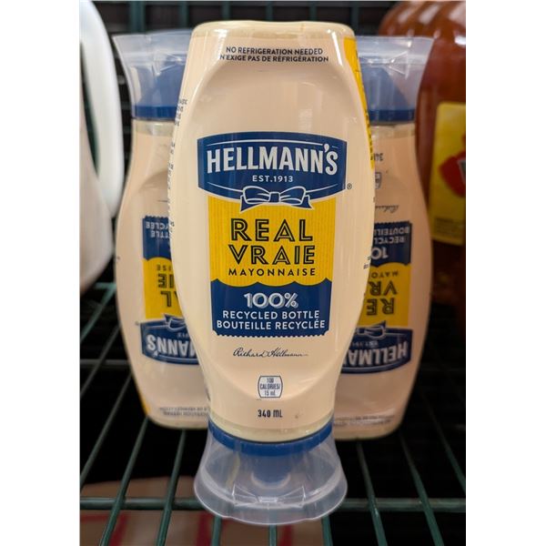Hellmann's Real Mayonnaise, 340ml - Lot of 9 | EC6