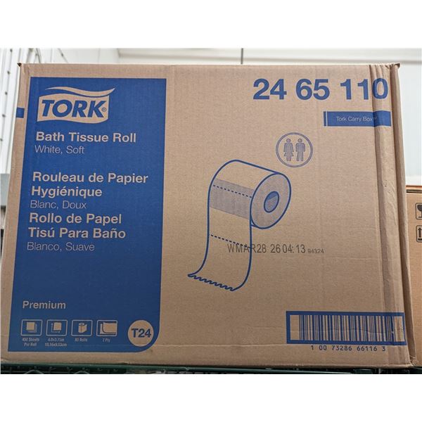 Tork 2465110 Bath Tissue Roll White - Lot of 80 (1case) | EC6