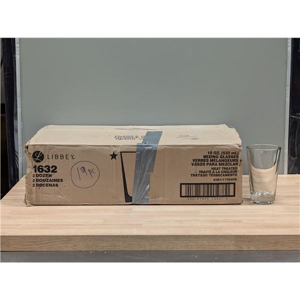 Libbey 1632 18oz Mixing Glasses - Lot of 19 | EC3