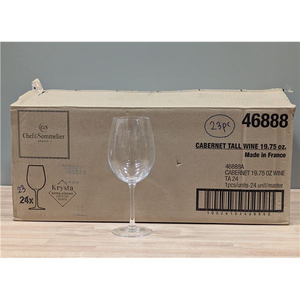 C&S 46888 19-3/4oz Cabernet Tall Wine Glasses - Lot of 23 | EC3