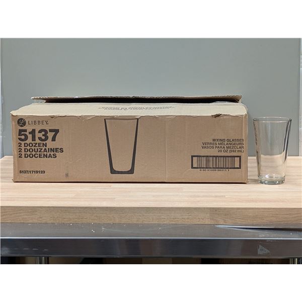 Libbey 5137 20oz Mixing Glasses - Lot of 24 | EC3