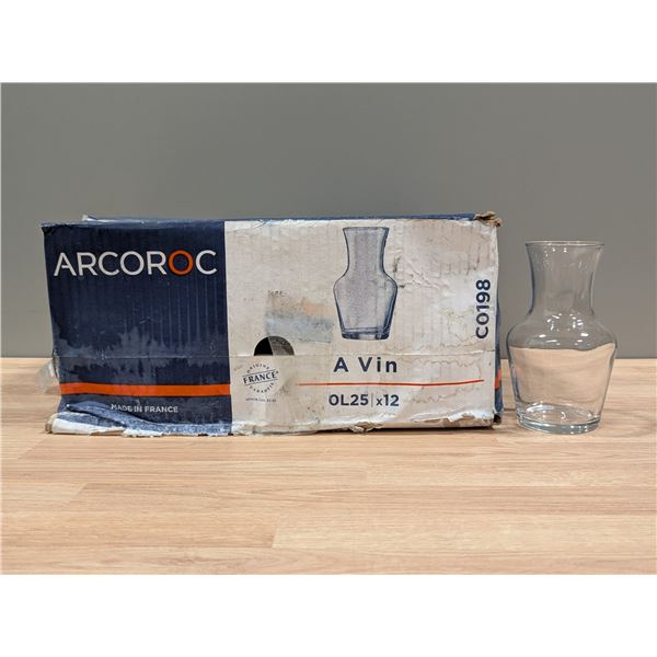 Arcoroc C0198 8-1/2oz Wine Carafe - Lot of 12 | EC4