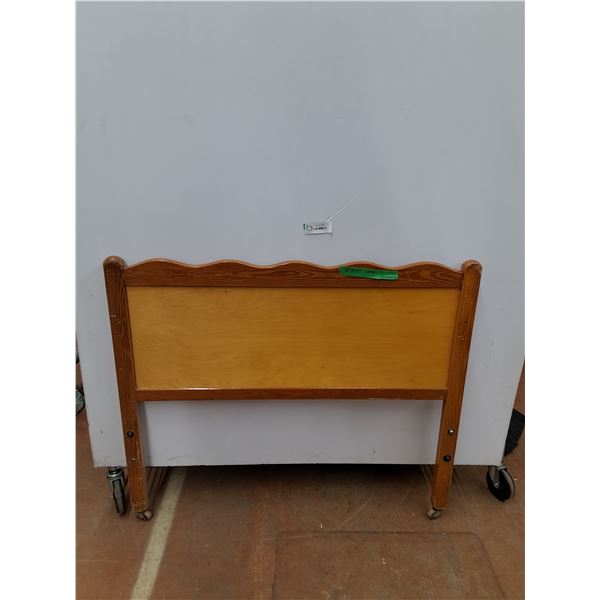 *Bed Head and Footboard with Wheels No Shipping