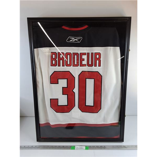 #Framed Martin Brodeur Autographed Hockey Jersey - Consignor Said Authentic
