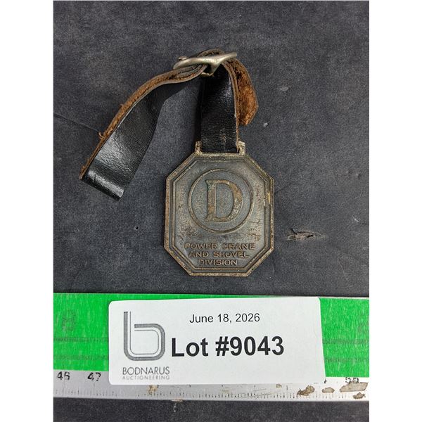 Vintage Power Crane & Shovel Division Key Chain