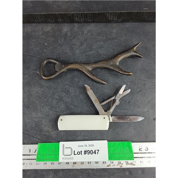 Metal Antler Bottle Opener, Multi Tool