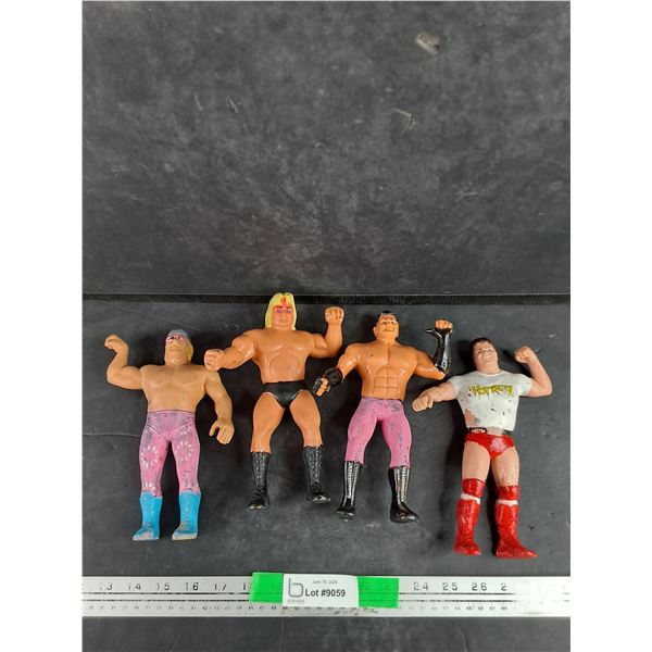 (4) Vintage Wrestler Figures