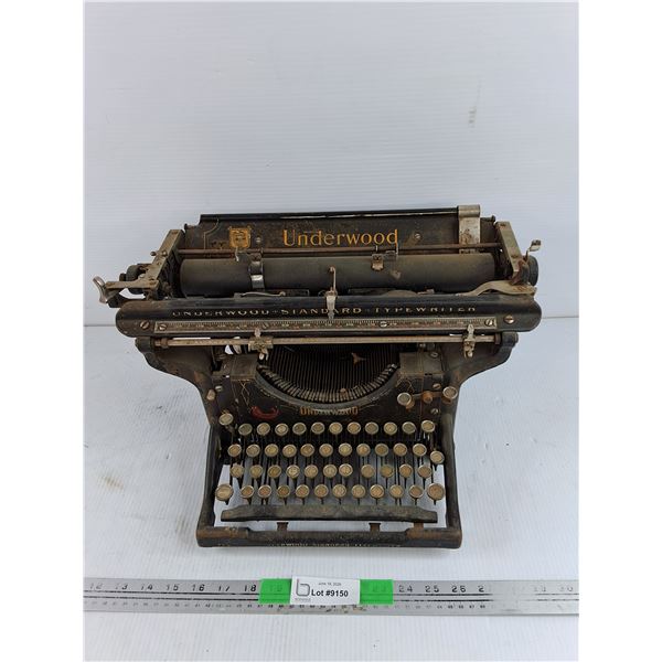 Antique Underwood Standard Typewriter - As Is