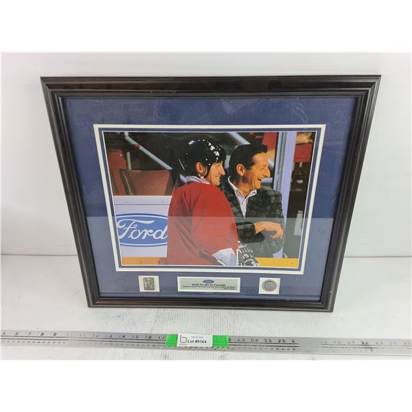 Framed Wayne Gretzky Built for Life in Canada Wall Decor 20" x 18"