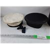 Image 3 : Antique H.M. Skidmore Metal Hat Box & (2) Antique Hats
