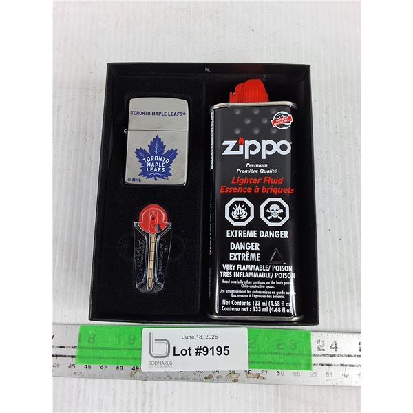 Zippo Toronto Maple Leafs Lighter Kit/Gift Set - New, Cannot Ship