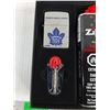 Image 2 : Zippo Toronto Maple Leafs Lighter Kit/Gift Set - New, Cannot Ship