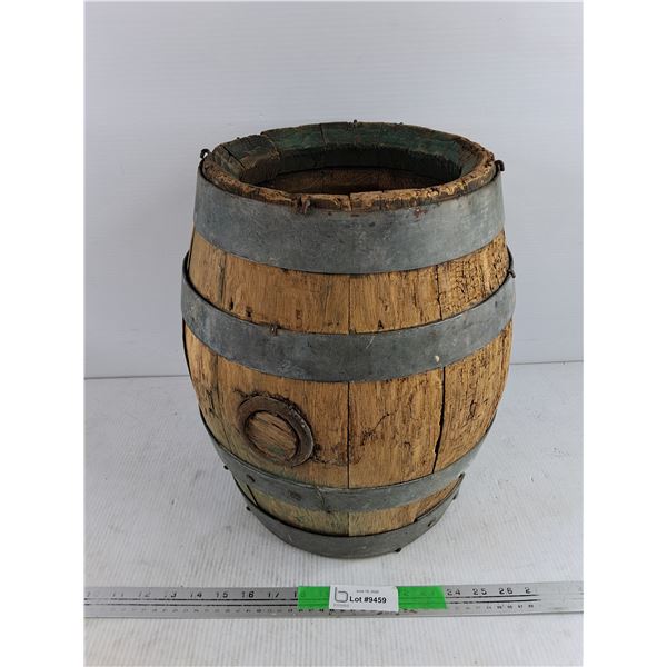 Vintage Wooden Barrel 16"
