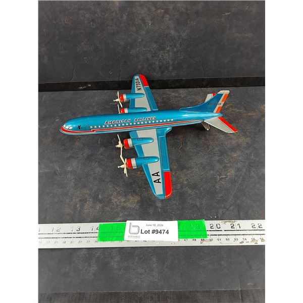 American Airlines Pressed Steel Toy Airplane
