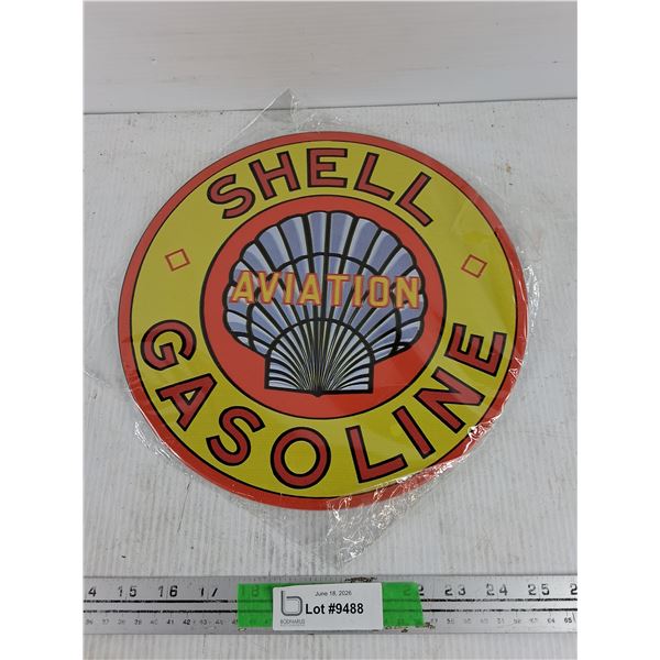Shell Gasoline Round Wall Sign