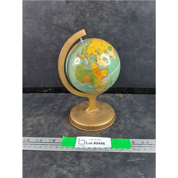 Vintage Metal Table Globe