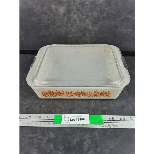 Proctor Silex Milk Glass Casserole Dish w/Lid