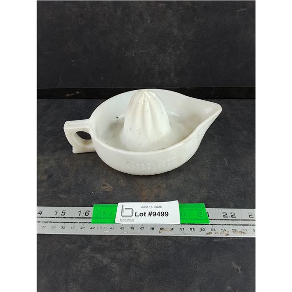Sunkist Milk Glass Juicer