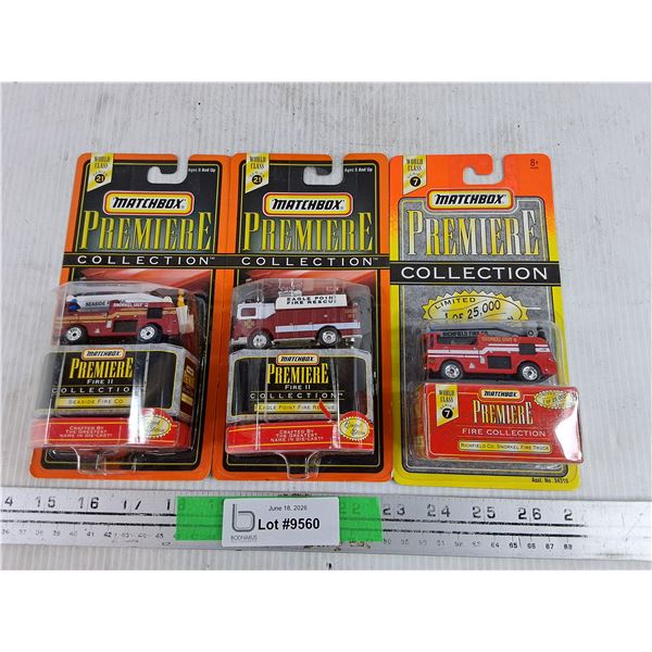 Matchbox Premiere Fire Collection Limited Edition Toy Cars - Sealed