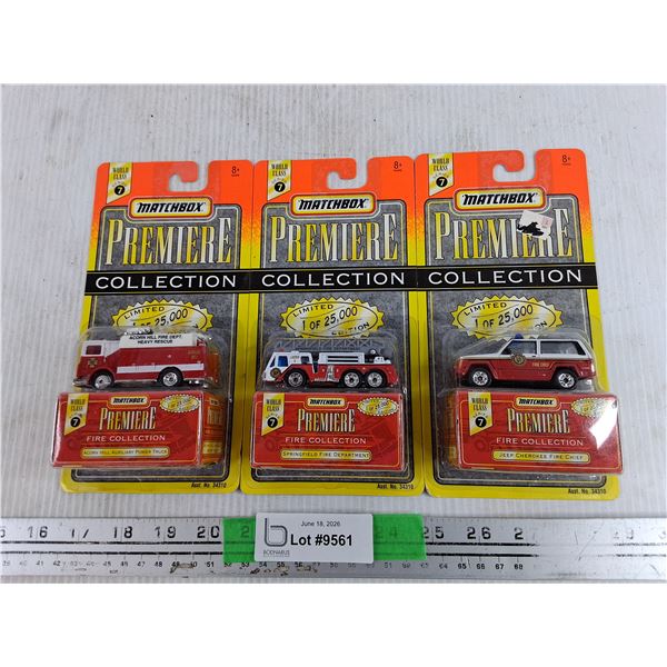 Matchbox Premiere Fire Collection Limited Edition Toy Cars - Sealed