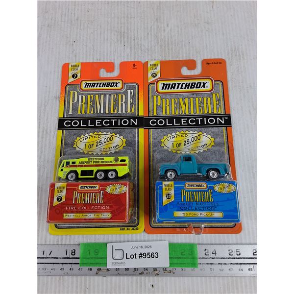 Matchbox Premiere Fire & Street Machines Collection Limited Edition Toy Cars - Sealed