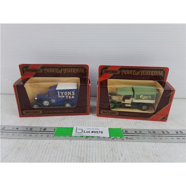 Matchbox Models of Yesteryear 1930 Model A Ford Van & 1918 Crossley