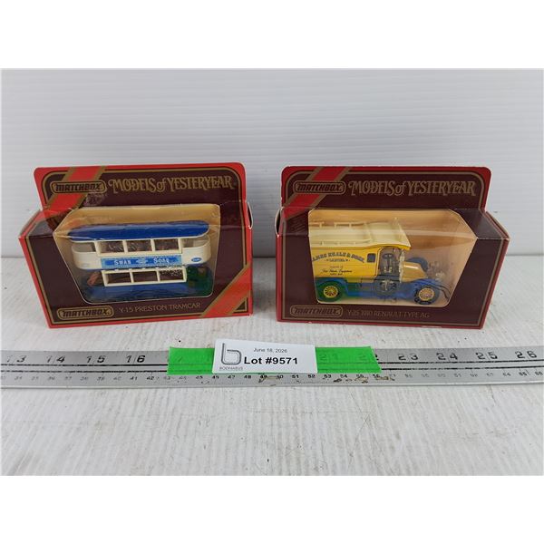 Matchbox Models of Yesteryear Preston Tramcar & 1910 Renault Type Ag