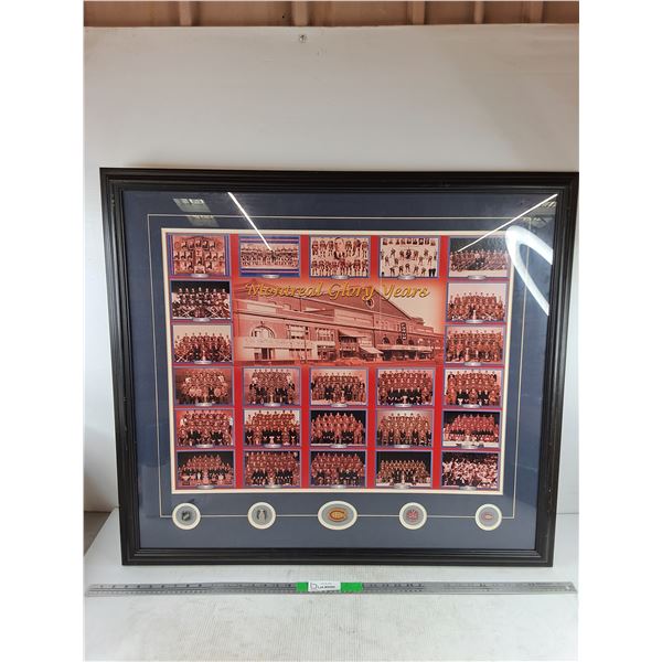 #Framed Montreal Glory Years Montreal Canadiens Wall Decor 37" x 33"