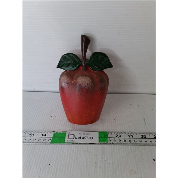 Cast Iron Apple Door Stop 7"