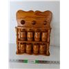 Image 1 : Wooden Spice Rack 16" x 11.75" & Containers