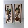 Image 1 : (2) Gravel Wall Art Pieces 24" x 8.75"