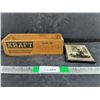 Image 1 : Kraft Velveeta Wooden Cheese Box & Wall Thermometer