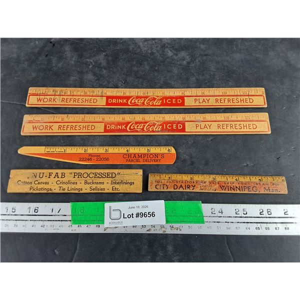 Vintage Wooden Rulers