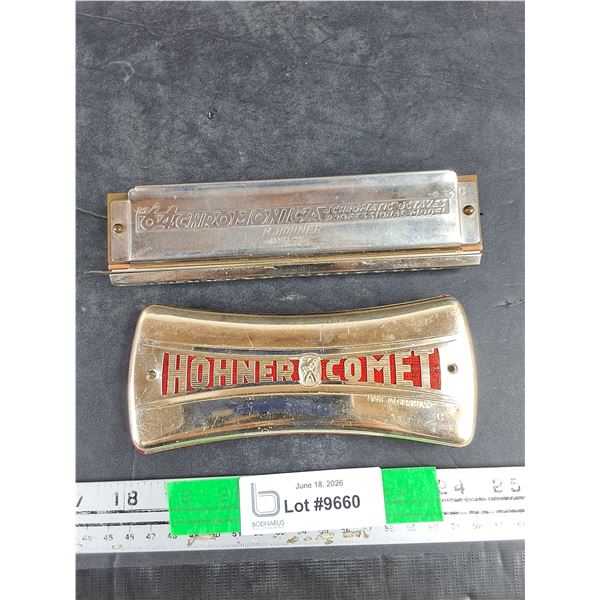 (2) Vintage M. Hohner Harmonicas