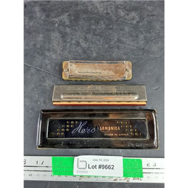 Assorted Vintage Harmonicas
