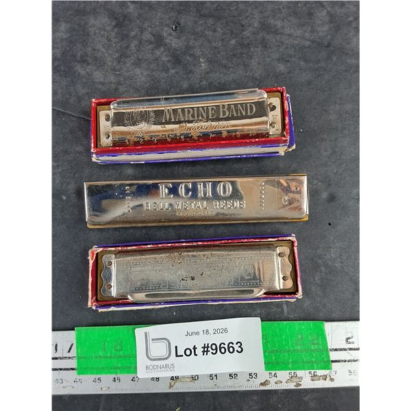 Assorted Vintage Harmonicas