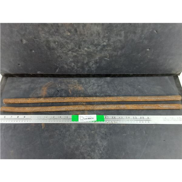 (2) Metal Rods 26"