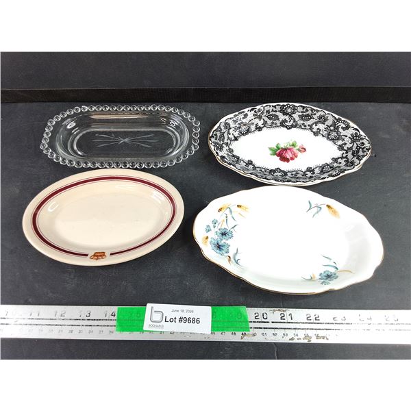 Assorted Glass & Ceramic Oval Dishes - Royal Albert, Sterling China