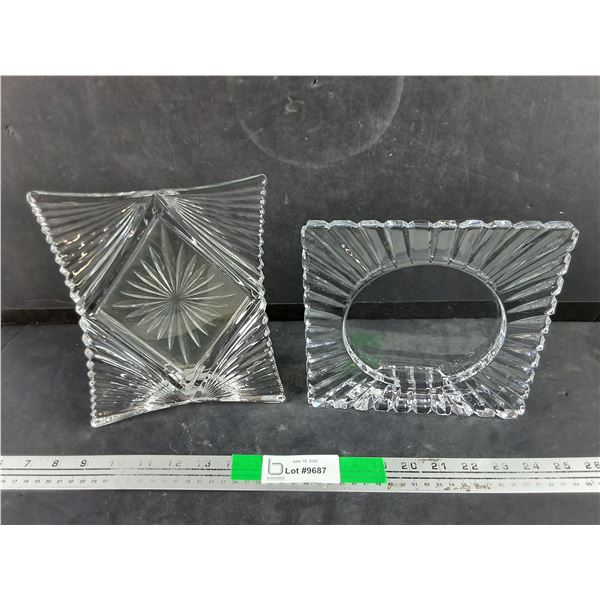 (2) Glass Picture Holders
