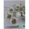 Image 2 : Mikasa Country Charm Ceramic Tea Cups & Cream & Sugar Set