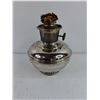 Image 2 : Vintage Aladdin Model 12 Oil Lamp-Nickel Plated with Center-Draft Burner Design