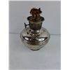 Image 5 : Vintage Aladdin Model 12 Oil Lamp-Nickel Plated with Center-Draft Burner Design