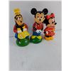 Image 2 : (3) Vintage Disney Hard Plastic Coin Banks-approx. 8"tall