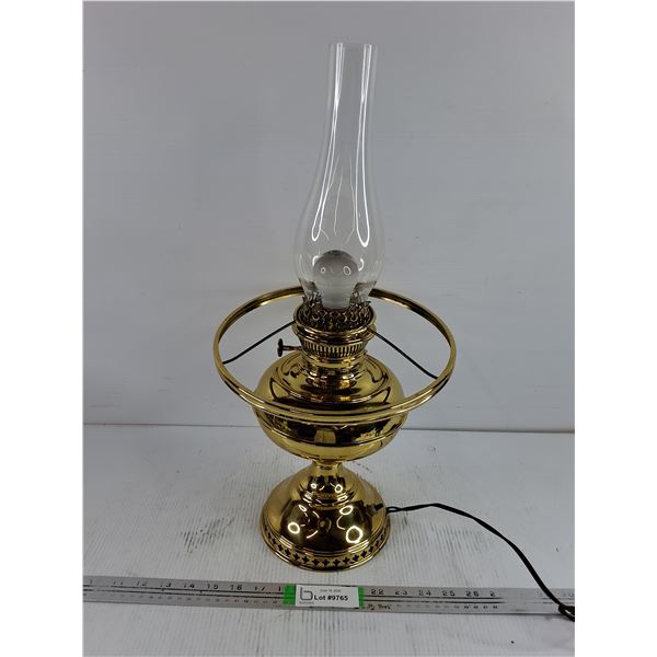 Vintage Style Electric Brass Hurricane Lamp-working-cannot ship