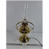 Image 1 : Vintage Style Electric Brass Hurricane Lamp-working-cannot ship