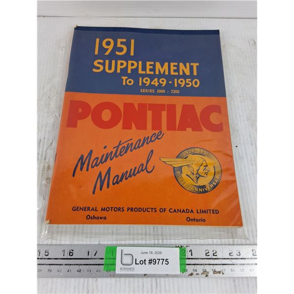 1951 Pontiac Maintenance Manual