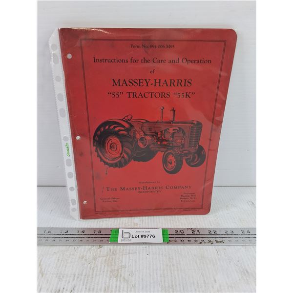 Instruction Manual for Massey-Harris Tractor