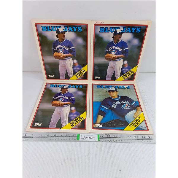 (4) Vintage Toronto Blue Jays Folders-(3) Dave Stieb,(1) Jimmy Key