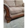 Image 3 : * Wooden Framed Cloth Loveseat - 69x39x36" - Cannot Ship